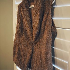 Wildflower faux fur vest